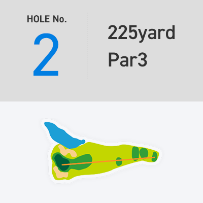 [HOLE No. 2 ] 225yard - Par3