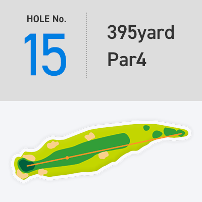 [HOLE No. 15] 395yard - Par4