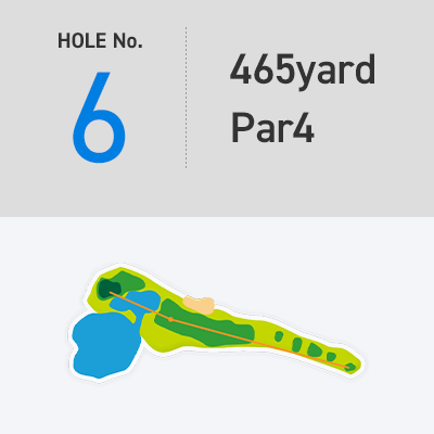 [HOLE No. 6 ] 465yard - Par4