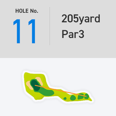 [HOLE No. 11] 205yard - Par3