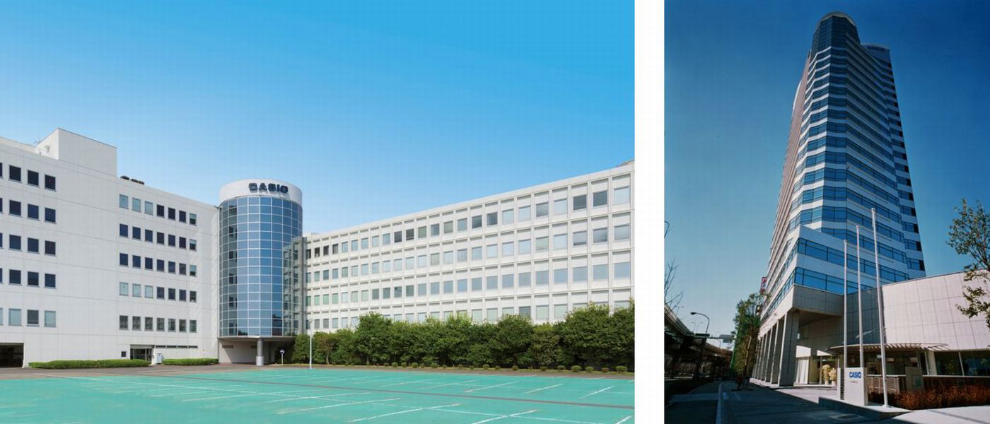 左：羽村技術センターの写真／右：初台本社の写真
