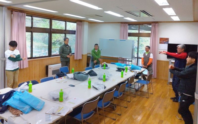 ラジオ体操の様子