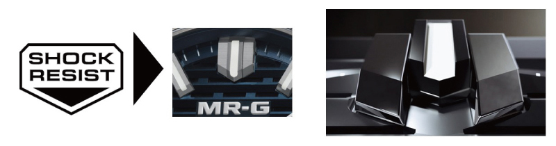 「SHOCK RESIST」マークと12時位置の目盛り（インデックス）の画像