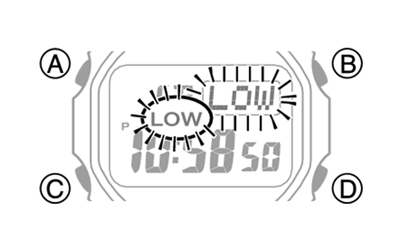 デジタル表示モデルの電池残量イメージ