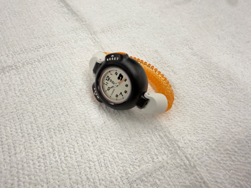 サ時計を干している様子