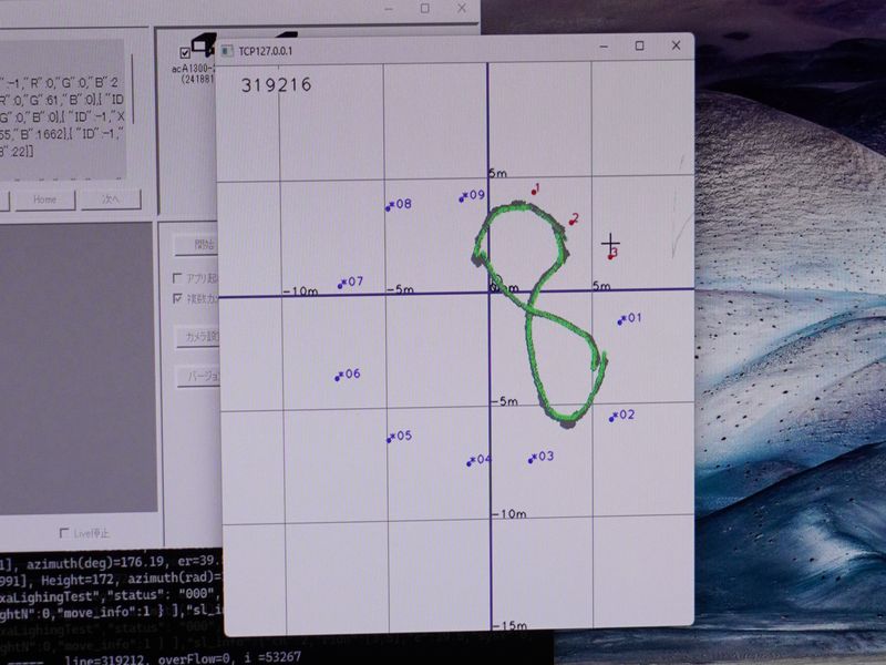 台車の軌跡の画像