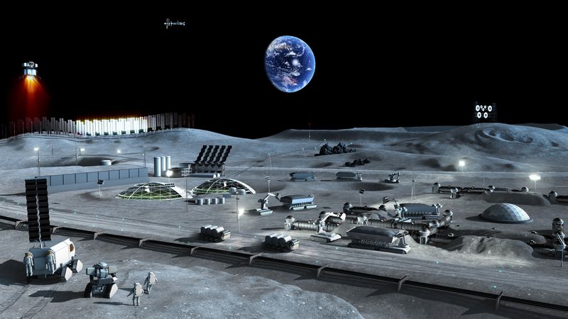 月面基地イメージの画像©JAXA