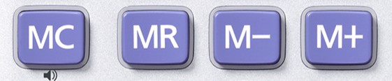 ［MC］［MR］［M-］［M+］ボタンの画像