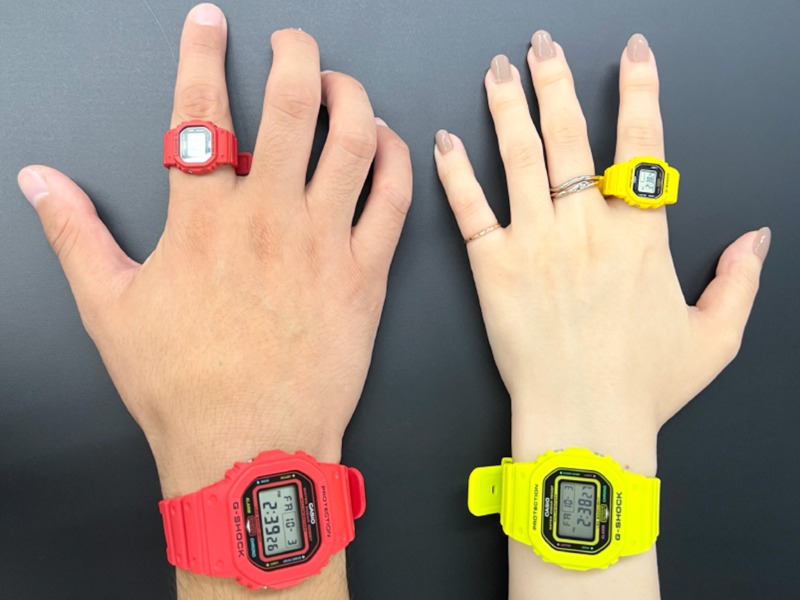 G-SHOCKとG-SHOCK nanoをつけた画像